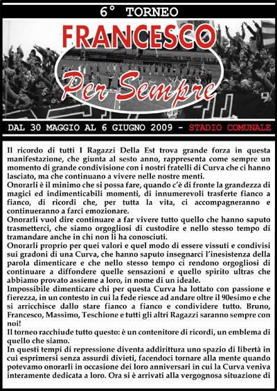 fanzine 6 torneo Francesco per sempre